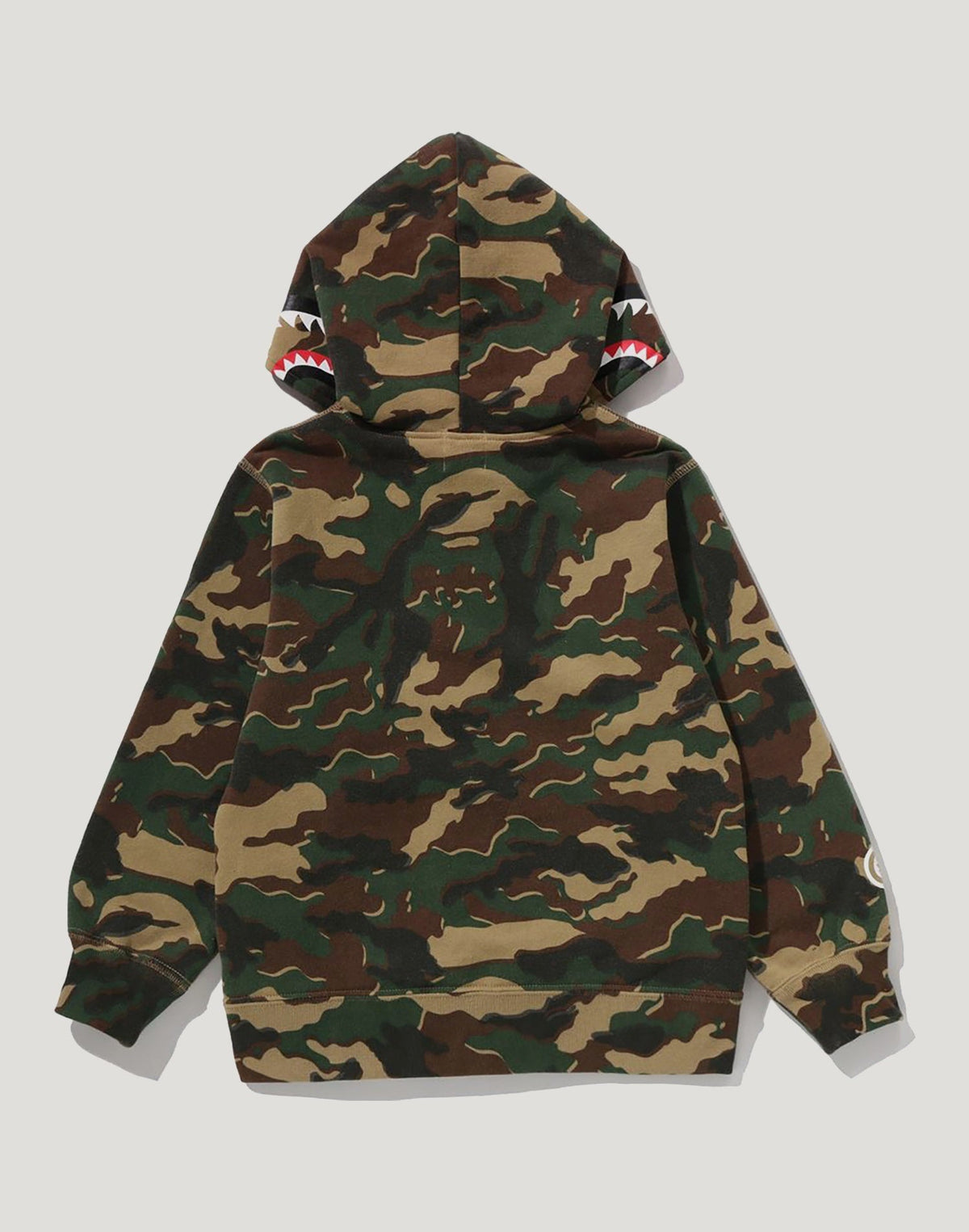 GLITCH WOODLAND CAMO SHARK ZIP HOODIE KIDS