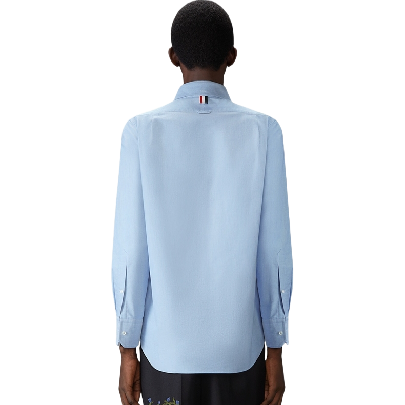 Men'sEmbroidered Four-Bar Oxford Shirt - 100% Cotton Premium | Thom Browne