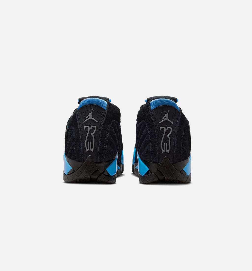 Air Jordan 14 Retro Black University Blue Grade School Sneakers - Black / White / University Blue