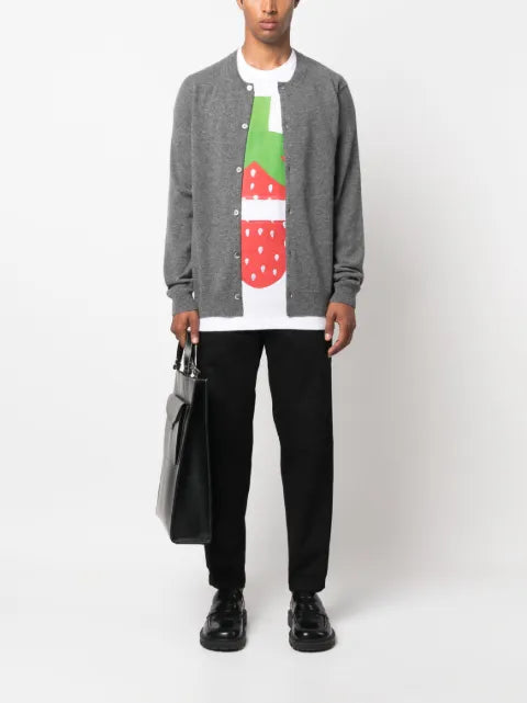 Comme Des Garçons Shirt round-neck knit cardigan