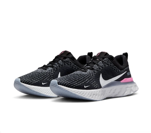 Nike React Infinity Run Flyknit 3 'Black Grey Pink' DZ3014-001 $170