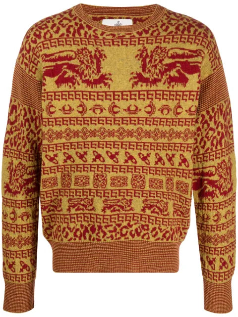 Vivienne Westwood intarsia-knit crew-neck jumper