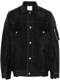 sacai patchwork denim jacket