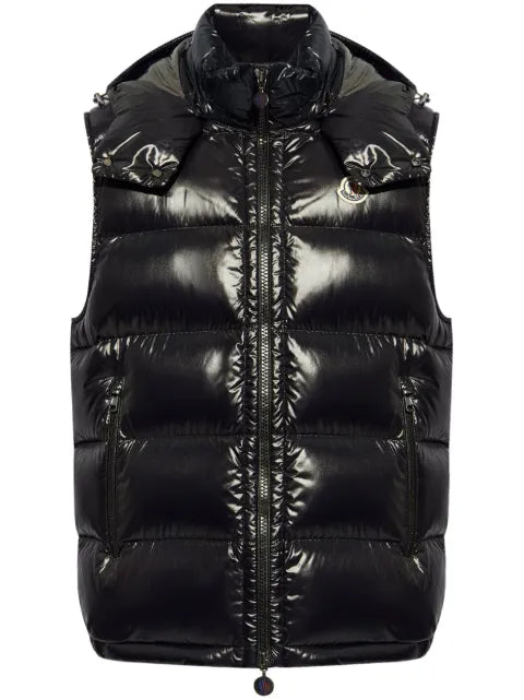 Moncler Bormes high-shine padded gilet