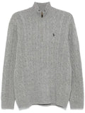 Polo Ralph Lauren cable-knit cotton quarter-zip jumper