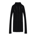BLACK GRUNGE HIGH NECK TURTLENECK SWEATER