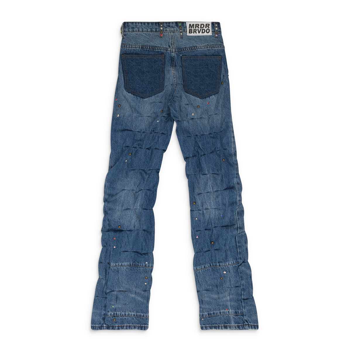 MULTI CINCHED STRAIGHT-FIT JEANS