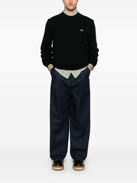 Lacoste carded-wool crew-neck sweater