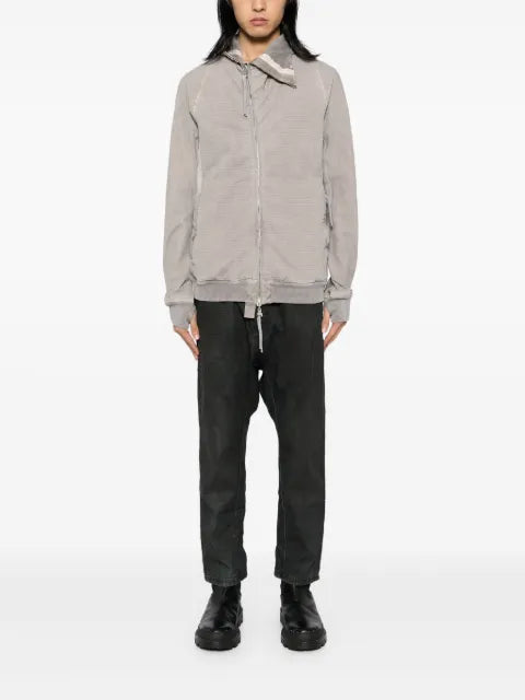 Boris Bidjan Saberi asymmetric cotton hooded jacket
