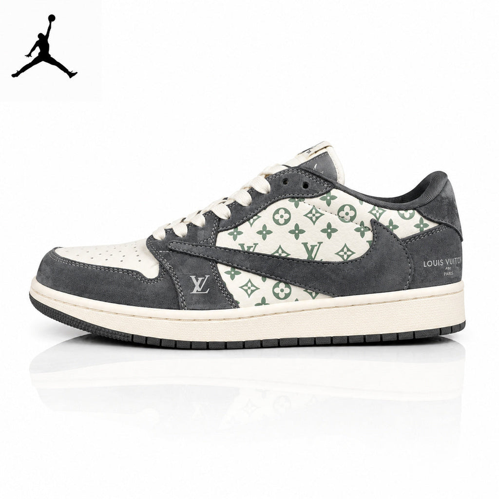 Air Jordan 1 Low LV Collaboration White/Grey Unisex Sneakers SJ2068-261