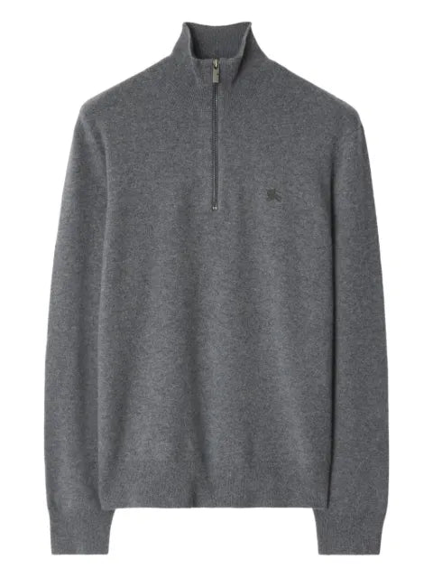 Burberry cashmere blend half-zip sweater