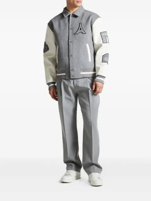 Manière De Voir Mona Lisa wool blend varsity jacket