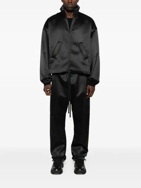 FEAR OF GOD ESSENTIALS satin zip-up jacket
