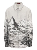 Gucci mountain-print zip-up jacket