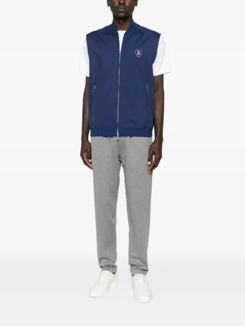 Brunello Cucinelli logo-embroidered gilet