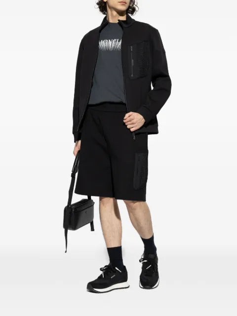 Moncler logo cotton zip-up sweatshirt