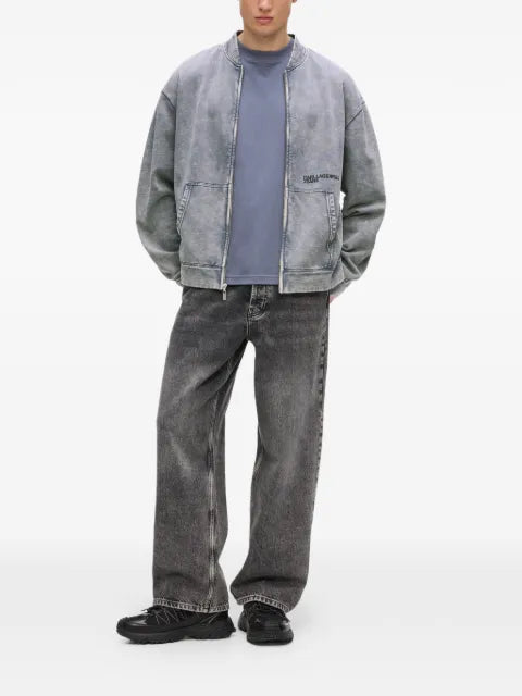 Karl Lagerfeld Jeans washed-finish zip-fastening jacket