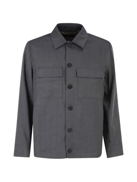 Peserico patch-pocket shirt jacket