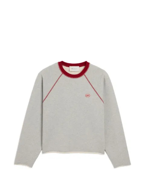 AMI Paris contrast-stitch raglan-sleeve sweatshirt