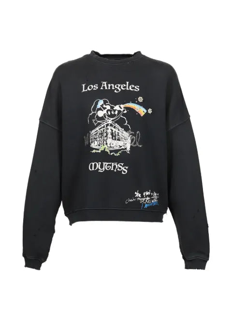 Paly Mythss distressed graphic-print sweatshirt
