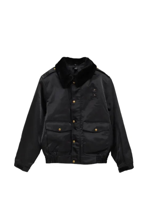 Willy Chavarria faux-fur collar bomber jacket
