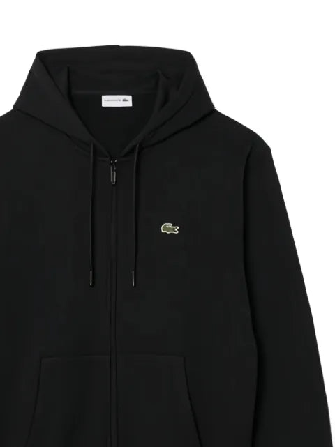 Lacoste black zip-up hoodie