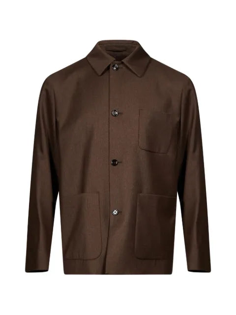 Lardini patch-pocket shirt jacket