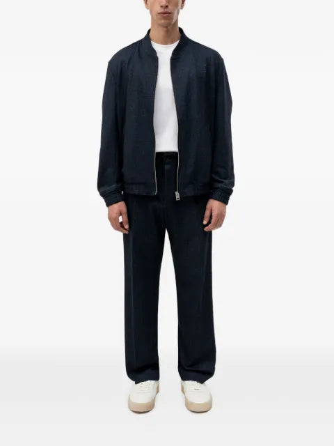 HUGO Ukashi slim-fit jacket in micro-printed stretch fabric