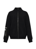 Balenciaga knitted zip-up cardigan with patches