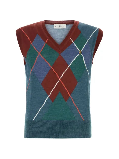 Vivienne Westwood Argyle embroidered sweater