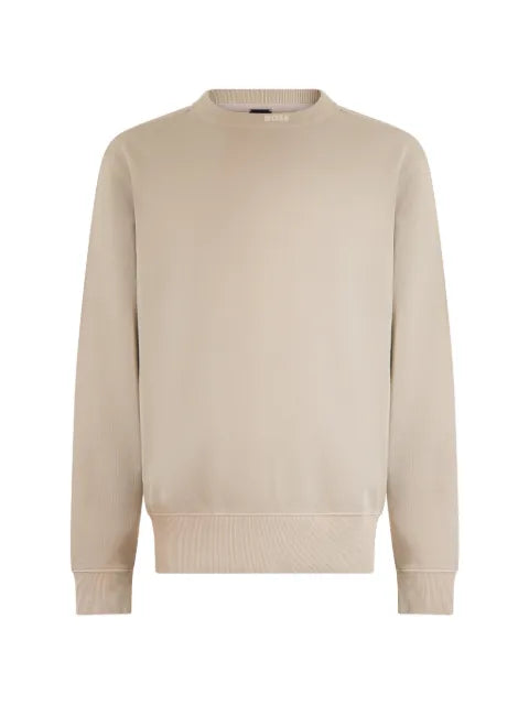 BOSS logo-embroidered ribbed-trim sweatshirt