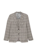 Corneliani check-pattern single-breasted jacket