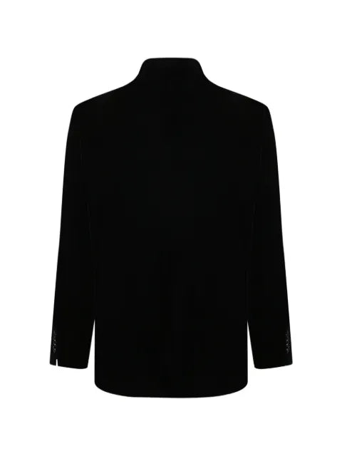 Giorgio Armani mandarin-collar velvet blazer