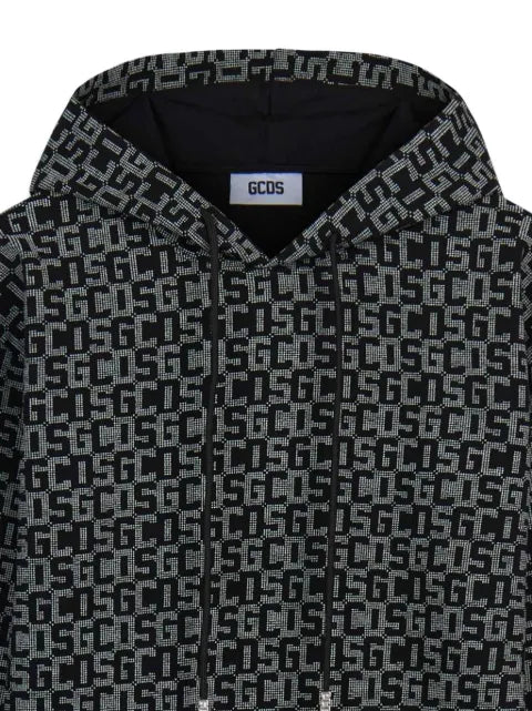GCDS monogram-print drawstring hoodie