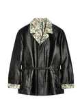 DRIES VAN NOTEN coated belted jacket