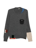 KHOKI patchwork flap-pocket sweater