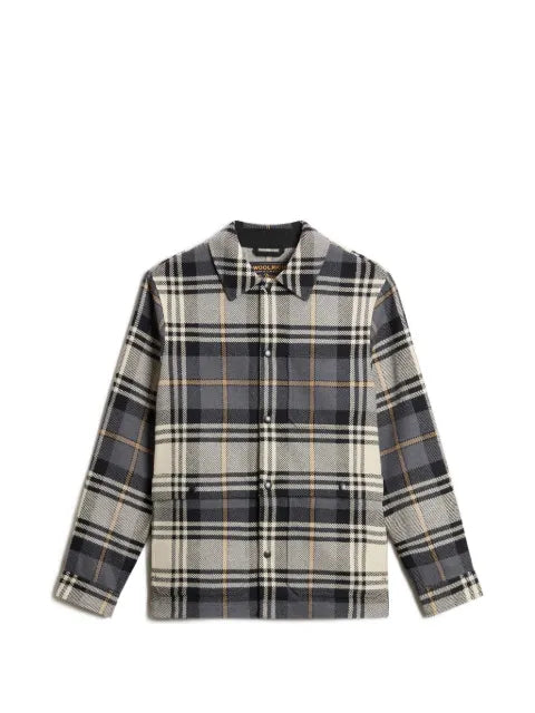 Woolrich checked cotton shirt jacket
