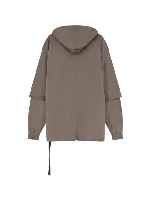 Rick Owens DRKSHDW layered-sleeve drawstring hoodie