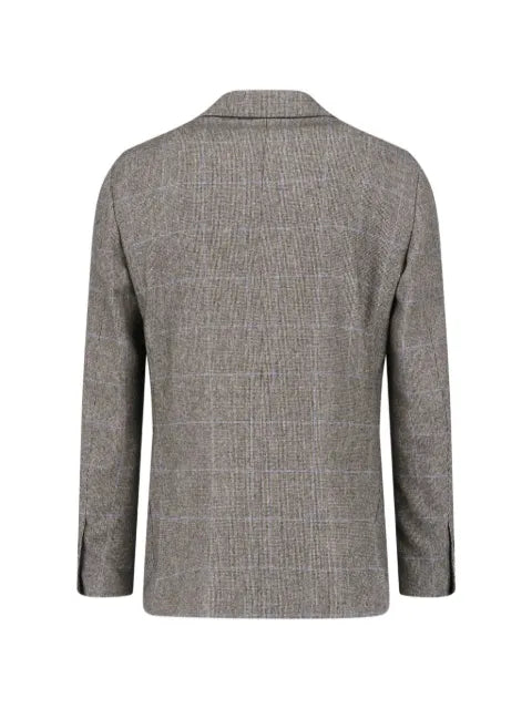 Lardini check-pattern wool blazer