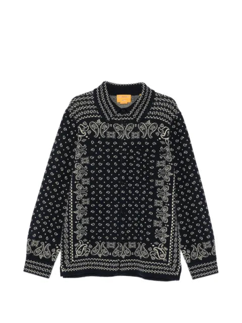 Guest In Residence paisley-pattern cashmere cardigan