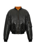 VETEMENTS leather bomber jacket
