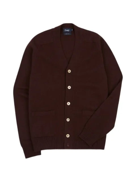 Drake's lambswool button-up cardigan
