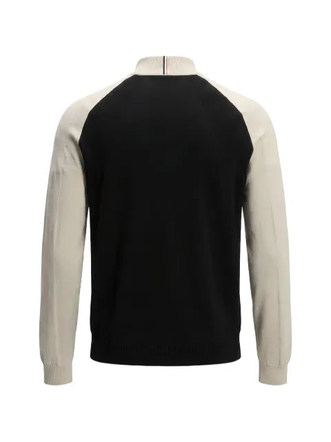 BOSS color-blocked sweater with zipper neck
