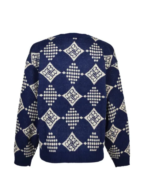 BREATH diamond-knit cardigan