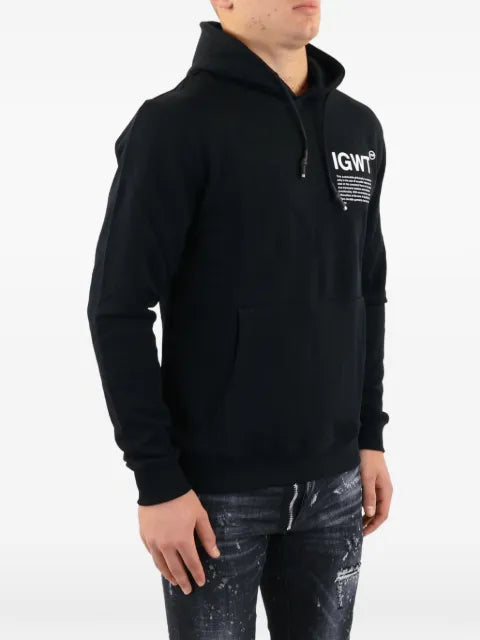 In Gold We Trust Evolution logo-print hoodie