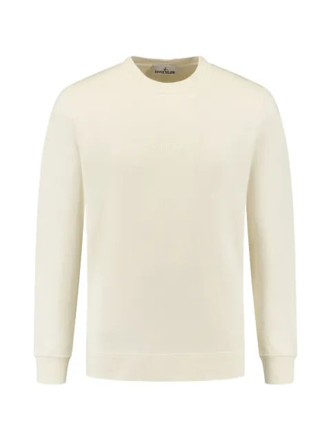 Stone Island logo-embroidered crew-neck sweater
