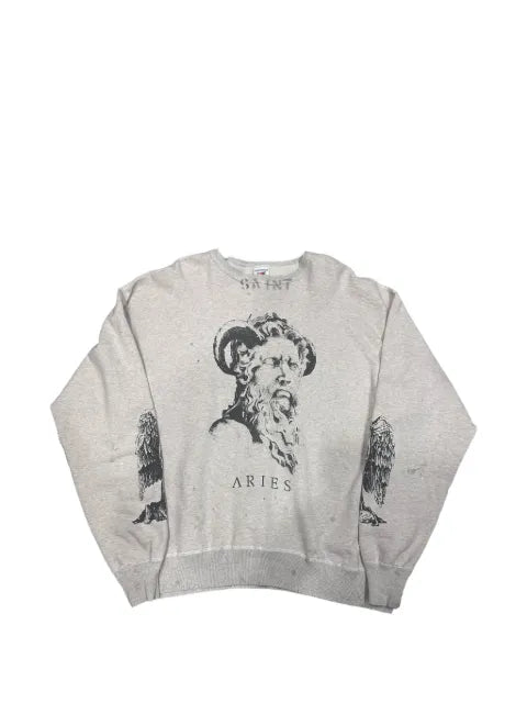 SAINT MXXXXXX Aries graphic-print sweater