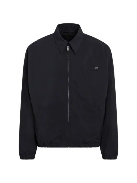 Prada logo-plaque zip-up jacket