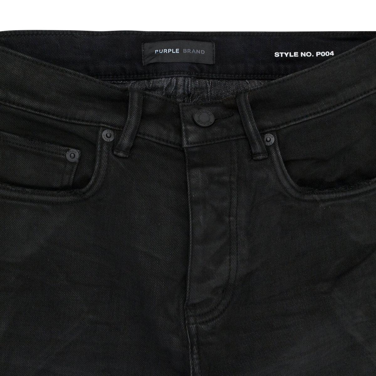 Black P004 Resin Flared Jeans