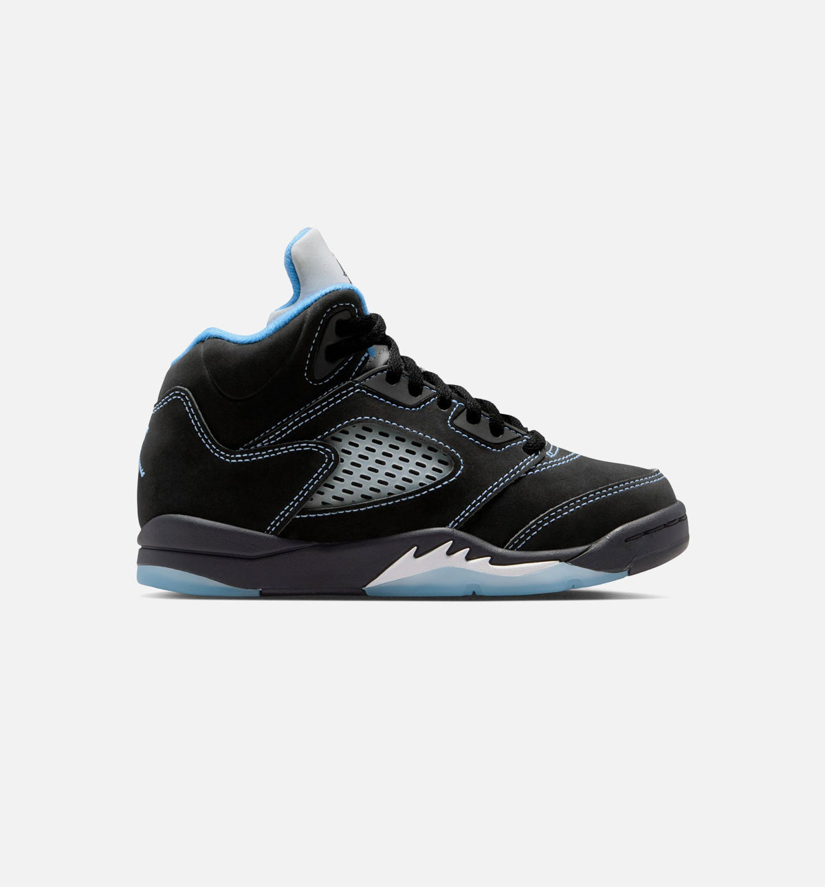 Air Jordan 5 Retro Black Carolina Preschool Lifestyle Shoes - Black/University Blue/White